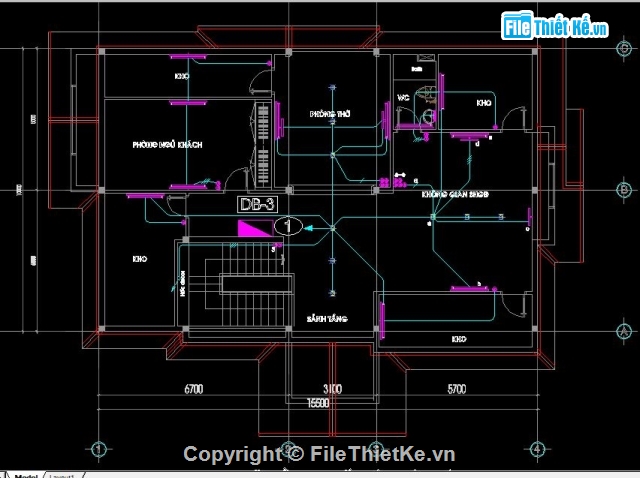 điện chiếu sáng,điện nhà biệt thự,bản vẽ điện,thiết kế điện
